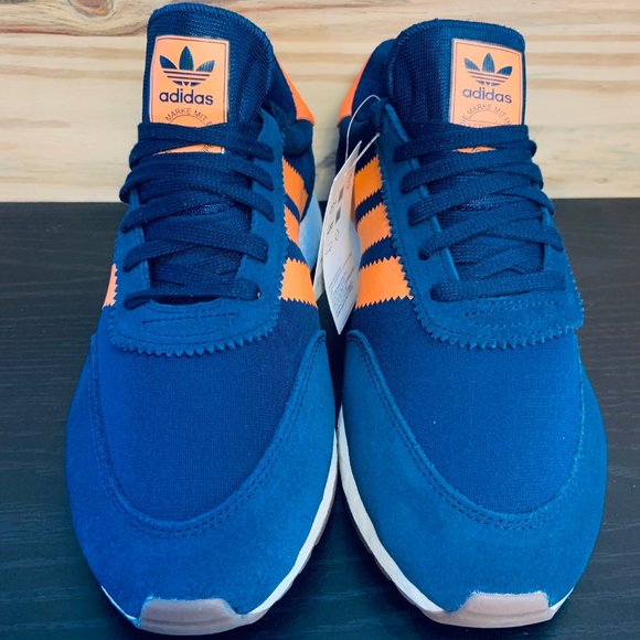 New Adidas Originals Boost I-5923 Navy Orange Gum - Picture 8 of 9